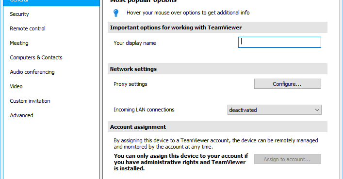 teamviewer remote control not working